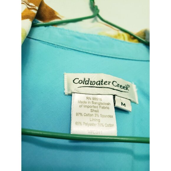 Coldwater Creek Womens M Light Jacket Floral Button Front Girlcore Chic Spring - Picture 5 of 5